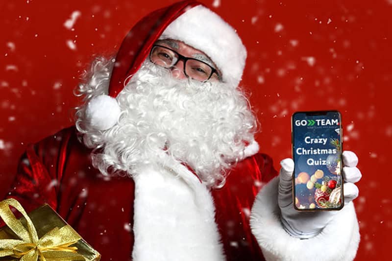Julefrokost-aktiviteter fra GoTeam med sjove quizzer og lege for kollegerne.