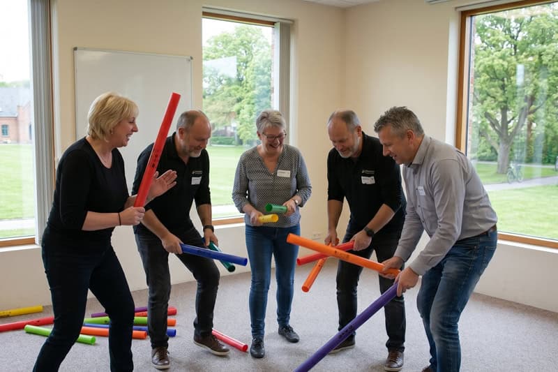 Musikalsk teamevent fra GoTeam med boomwhackers, god energi og herlige rytmer for medarbejdere.