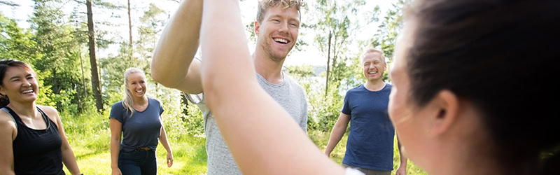 Sjoveste teambuilding fra GoTeam for kollegerne med Fun Challenge i naturen.