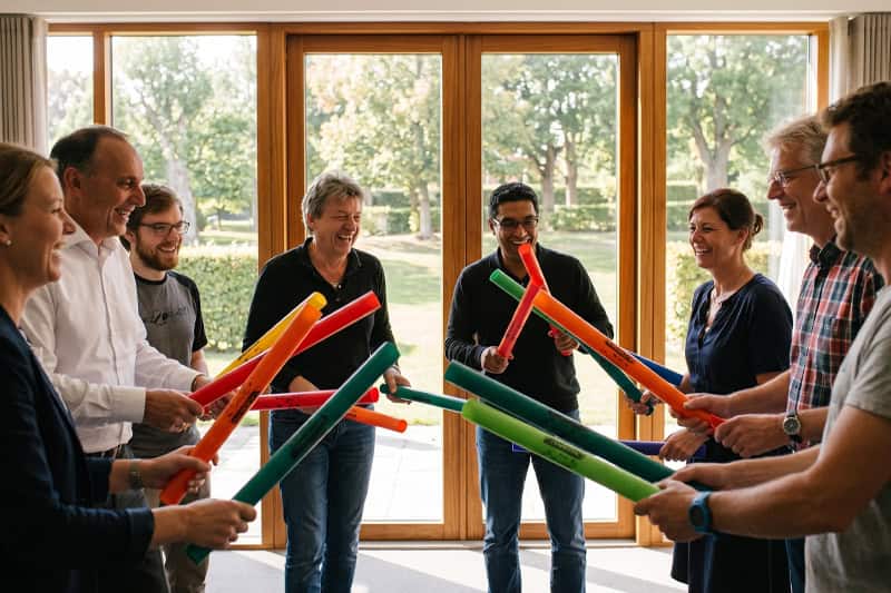 Sjov musikalsk teambuilding for hele holdet med farverige boomwhackers.